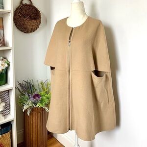 French Wool Cashmere Cape Coat